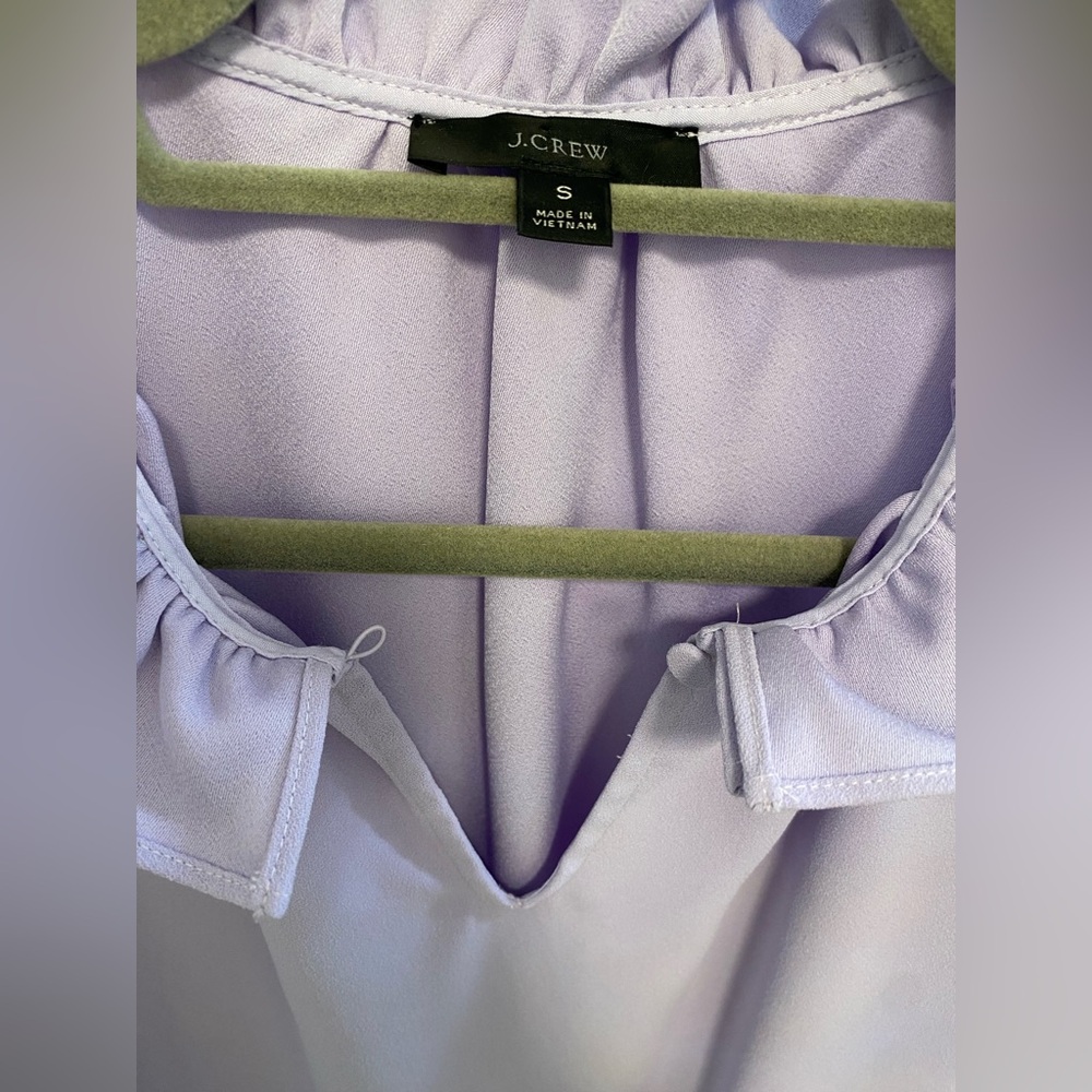 J. Crew Light Purple Ruffle Blouse - Picture 2 of 4
